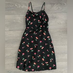 Dress Forum Open Back Cherry Print Dress